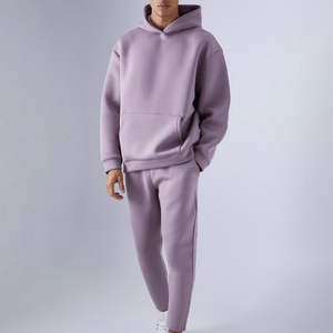 Conjunto Deportivo Personalizado Unisex de Color Morado, Grueso y Transpirable, Sudadera con Capucha Extra Grande y Pantalones Deportivos, Nuevo y a la Moda - Product Image 4