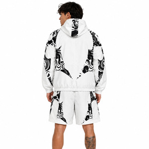Trendy White Custom Embroidery Patch logo Shorts Tracksuit Windbreaker Lightweight Nylon Patchwork Summer Track Suit Hoodies USA - Product Image 5