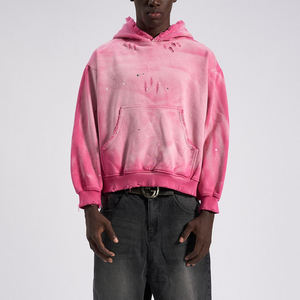Sweat à capuche pour homme en polaire douce, orné de strass, avec poche kangourou, style streetwear décontracté, pièce de mode affirmée - Product Image 1