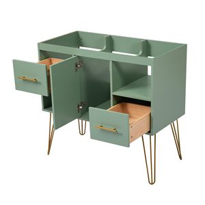 Mobile Bagno Moderno da 36 Pollici Senza Lavabo, con 2 Cassetti e 2 Scomparti, Armadietto Contenitore - Product Image 4
