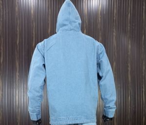 Best Men's 100% Cotton Winter Hooded <b>Jeans</b> Solid Casual Street Style Regular Fit Durable <b>Soft</b> Quick Dry Eco-Friendly Breathable - Product Image 5
