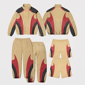 Custom Design Nylon Taslan Tracksuit Set <b>Men</b> Women Sportswear Jacket <b>Pants</b> Shorts Athletic <b>Running</b> Training Wear OEM Wholesale - Product Image 2