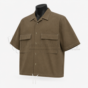 Camisa Casual de Hombre Personalizada, Estilo Oversize, con Botones a Presión, para Otoño, 100% Algodón Orgánico Antiarrugas, Ropa Ecológica ODM - Product Image 3