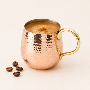 Taza Moscow Mule de Cobre Puro Martillado a Mano con Asa Clásica de Latón, Copa de Cóctel de Cobre Sólido para Uso en el Hogar o Bar - Product Image 4