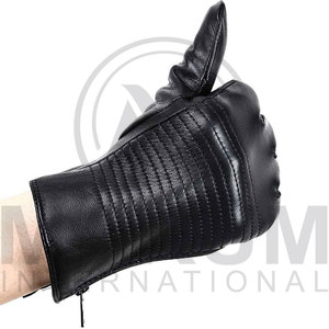 Gants d'hiver en cuir pour hommes et femmes, professionnels, à écran tactile, écologiques, chauds, ajustés, pour usage quotidien - Product Image 4