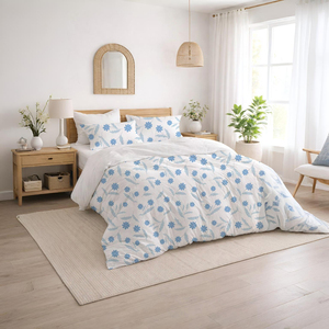 Ensemble de housse de couette en coton, housse de couette douce et légère avec taies d'oreiller, fermeture éclair cachée, durable et lavable en machine - Product Image 3