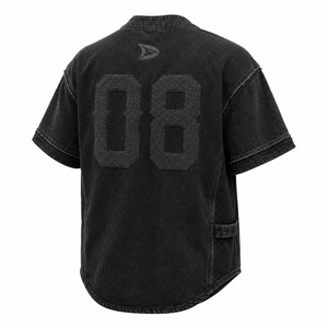 Maillot de baseball personnalisé avec logo OEM, séchage rapide, antibactérien, gaufré, pour softball, entièrement boutonné, 100 % polyester, vierge - Product Image 4