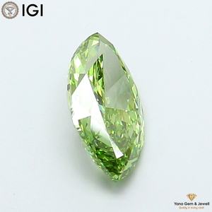 เพชรสีเขียวสดใส ระดับความสะอาด VS1 น้ำหนัก 1.00 กะรัต รูปทรงมาร์คีส์ พร้อมใบรับรอง IGI เพชร CVD ที่เพาะเลี้ยงในห้องปฏิบัติการ สำหรับแหวนแต่งงานสุดพิเศษ - Product Image 4