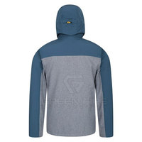 Veste d'hiver softshell pour homme Street Wear avec logo sur le devant - Couleur unie, respirante et coupe-vent, écologique