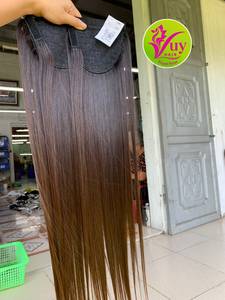 Vietnamese 100% <b>Real</b> Human <b>Hair</b> <b>Ponytail</b> Wholesale Natural Color Cheap Price Fast Shipping - Product Image 2