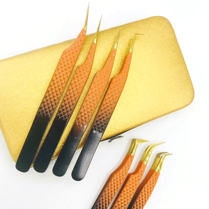 Pince à cils en fibre avec logo personnalisé, pince à cils Nano Grip 45 pour extension de cils, pince à cils avec logo personnalisé - Product Image 4