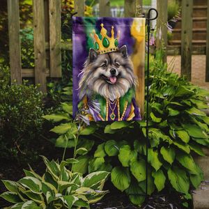 Keeshond King Mardi Gras Multicolore Jardin Drapeau Boîte Aux Lettres Décoratif Cour Bannière pour Patio Oeuvre Fleur Lits Taille - Product Image 2