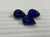 Tanzanita Natural en Forma de Pera, Azul Real de Alta Calidad, Juego de Tres Piezas, 65.00 Quilates, Gema Suelta, Certificada por IGI, Corte Excelente