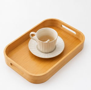 Handmade Wooden Serving Tray Decorative Breakfast Coffee <b>Table</b> Tray Rectangular Home Restaurant Hotel Tableware - Product Image 4