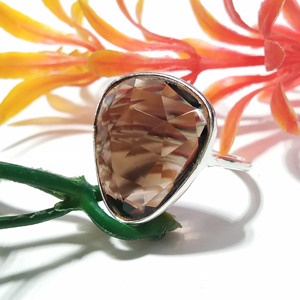 Natural Smoky Quartz Checker Cut <b>Ring</b>, Smoky Quartz Gemstone <b>Ring</b>, 925 Sterling Silver <b>Ring</b>, Handmade Statement <b>Ring</b> - Product Image 4