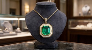 Collier pendentif plaqué or 18 carats en argent sterling 925, style européen, émeraude taillée, cadeau de fiançailles de luxe, idéal pour les soirées - Product Image 4