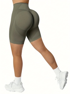 Shorts de yoga sans couture taille haute pour femme, idéal pour la gym, le fitness, la course à pied, extensible, style cycliste - Product Image 2