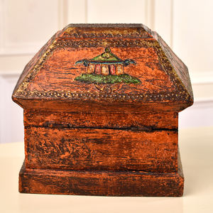 Caja de madera para artículo de almacenamiento Patrón de dragón multicolor Cajas de madera Decoración para el hogar Diseño de dragón Joyería - Product Image 3