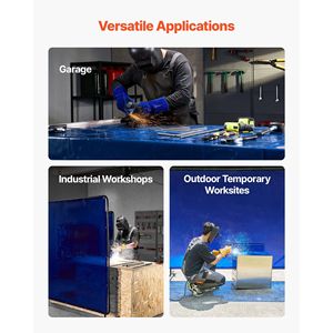 Pantalla de Protección de Vinilo Ignífuga de 6 x 8 Pies con Marco Bloqueable y Protector Giratorio para Seguridad - Producto Nuevo - Product Image 6