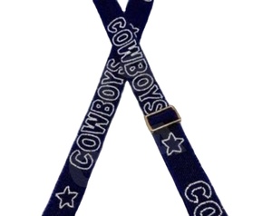 Sangles de sac de perles de rocaille réglables Cowboys Star accessoires de mode avec forme personnalisée et sangle de sac à main perlée Design - Product Image 1