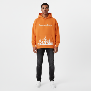 Sudadera con Capucha para Hombre, Estilo Vintage, Tejido French Terry de 500 g/m², Corte Holgado, Impresión DTG, Lavado Ácido, Efecto Desgastado por el Sol - Product Image 2