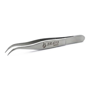 Private Label Black matte Lash Tweezers Fiber Tip Custom Logo Fiber Tip Volume Lash <b>Extension</b> Fiber Tip Eyelash Tweezers - Product Image 3