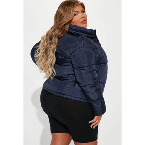 Veste matelassée pour femme, nouvelle arrivée, veste d'hiver chaude, veste à bulles respirante, design tricoté, fermeture éclair - Product Image 3