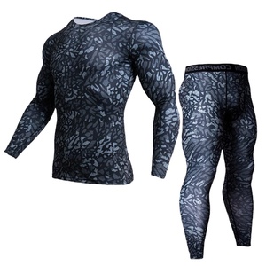 Wholesale Compression Pants Shirt Top Long Sleeve <b>Jacket</b> Set Suit Face Cover Gym Fitness Sets 5Pcs Men's <b>Workout</b> Clothes - Product Image 1