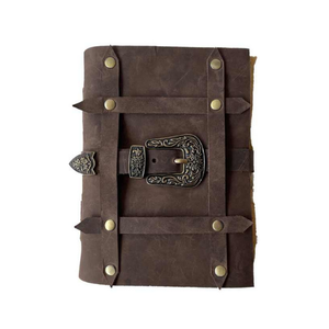 Carnet en cuir souple artisanal avec sangle à boucle vintage, carnet de croquis, planificateur de style lecture - Cadeau écologique - Product Image 5
