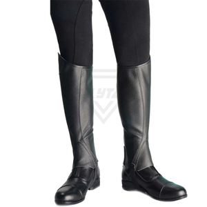 Customizable High Quality English Style Unisex Horse Riding <b>Half</b> <b>Chaps</b> Zipper Custom Logo Design Equestrian Cheap Price OEM - Product Image 3