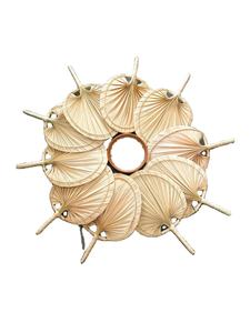 Éventail en feuille de palmier tissé à la main, essentiel d'été, décoration - Product Image 6