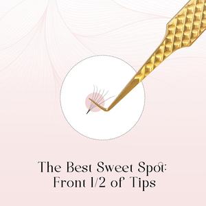 คีมหนีบขนตา90องศาที่หนีบขนตาแบบมืออาชีพอุปกรณ์ต่อขนตาสแตนเลสปลายแหลม - Product Image 3