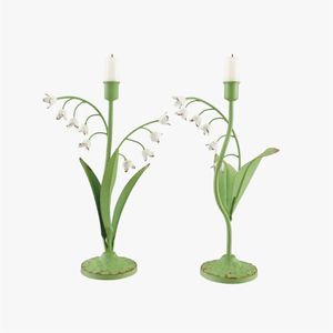 Metal Flower <b>Tree</b> Taper Candle Holder Decorative Easter Pastel Floral Candlestick Wedding Table Centerpiece Home Decor <b>Stand</b> - Product Image 2