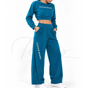 Conjuntos Deportivos Femeninos de 2 Piezas con Logotipo Personalizado, Venta al Por Mayor, Ropa Deportiva de Invierno para Entrenamiento y Jogging, Conjuntos Deportivos Personalizados para Mujer - Product Image 1