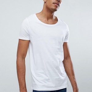 Camiseta de Hombre Blanca de Corte Regular, Manga Corta, Cuello Redondo, Algodón Jersey, Color Liso, Tejido de Punto - Product Image 3