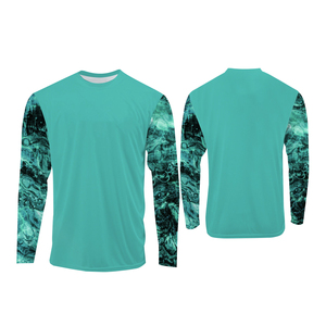 เสื้อฮู้ดกันแดด UPF 50 สำหรับตกปลา น้ำหนักเบา ระบายอากาศได้ดี เหมาะสำหรับทุกเพศ ป้องกันแสงแดด ผลิตจากโพลีเอสเตอร์/ไนลอน แห้งเร็ว พร้อมหน้ากากในตัว - Product Image 1