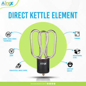 Chauffe-eau électrique en acier inoxydable à élément chauffant direct, avec tige en cuivre, pour usage domestique - 1500 W - Product Image 3