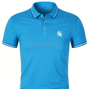 Gran oferta 100% Camiseta de algodón para hombre, logotipo personalizado, precio al por mayor, camiseta de manga corta para hombre, 2024 polos, polos para hombre - Product Image 1