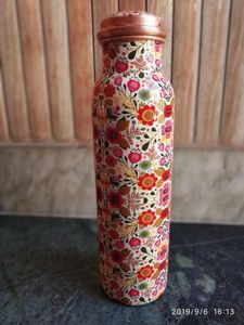 Bouteille d'eau en cuivre de luxe, vaisselle en métal haut de gamme, réutilisable, écologique, pour occasions spéciales et cadeaux - Product Image 5