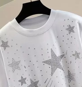 Camiseta de Hombre con Pedrería, Estilo Casual, Nuevo Diseño, Tallas para Adultos, Transpirable, Precio al por Mayor, Camiseta con Pedrería Hecha a Medida - Product Image 3