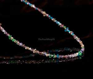 Multi <b>Color</b> Herkimer Diamond <b>Beads</b> Natural Uncut Raw 2-3MM Tiny Rough Gemstone <b>Beads</b> For Jewelry Making Herkimer Diamond Bulk - Product Image 3
