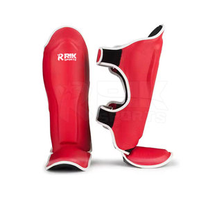 Protège-tibias en cuir de haute qualité pour boxe et MMA, modèle 2026, les plus vendus, avec logo personnalisé - Product Image 3