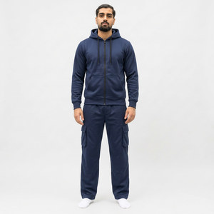 Chándal Deportivo para Hombre, Color Verde Oliva, con Capucha, Cierre con Cordón, Mangas Largas, Estilo Casual, Transpirable, con Bolsillos Laterales - Product Image 6