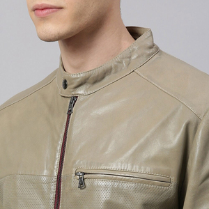 Hot Selling New Fashion <b>Men's</b> Winter <b>Jacket</b> Cow Skin <b>Leather</b> Stand Collar Waterproof Breathable Windproof Thickness <b>Men</b> <b>Jacket</b> - Product Image 5