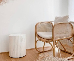 Tabouret rond fait main à motif floral en os incrusté, table d'appoint en os incrusté, table de chevet en os incrusté, décoration intérieure - Product Image 3