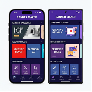 Royalcraft <b>Banner</b> Maker App – Design <b>Banners</b>, Ads, Social Media Covers & Marketing Templates ios/android - Product Image 1