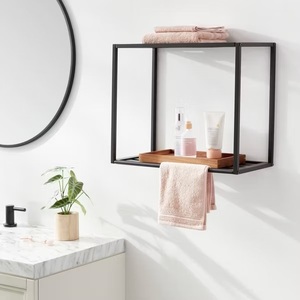 Floating Shoe <b>Rack</b> Dual Layer Wall Mounted Organizer Space Saving Design Strong Load Bearing Frame Sleek Modern Entryway Storage - Product Image 6