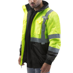 Perfectionists <b>High</b> <b>Visibility</b> CE Certified Breathable Zippered Reflective <b>Softshell</b> Unisex Work <b>Jacket</b> Needle Detection - Product Image 2