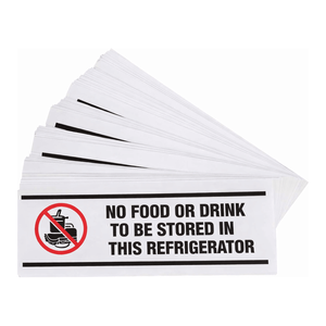 Étiquettes de sécurité autocollantes durables Brady, sans aliments ni boissons, pour laboratoires, finition mate - Product Image 2