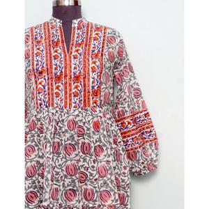 Vestidos de verano largos de algodón para mujer, estilo dulce, sencillo y casual, con estampado floral, corte A, maxi, ajustados, transpirables y suaves. - Product Image 3